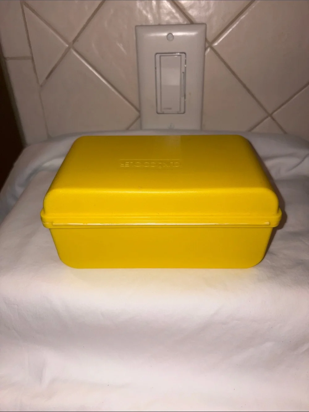 Vintage Yellow Clik Cooler - Mini Container Cooler
